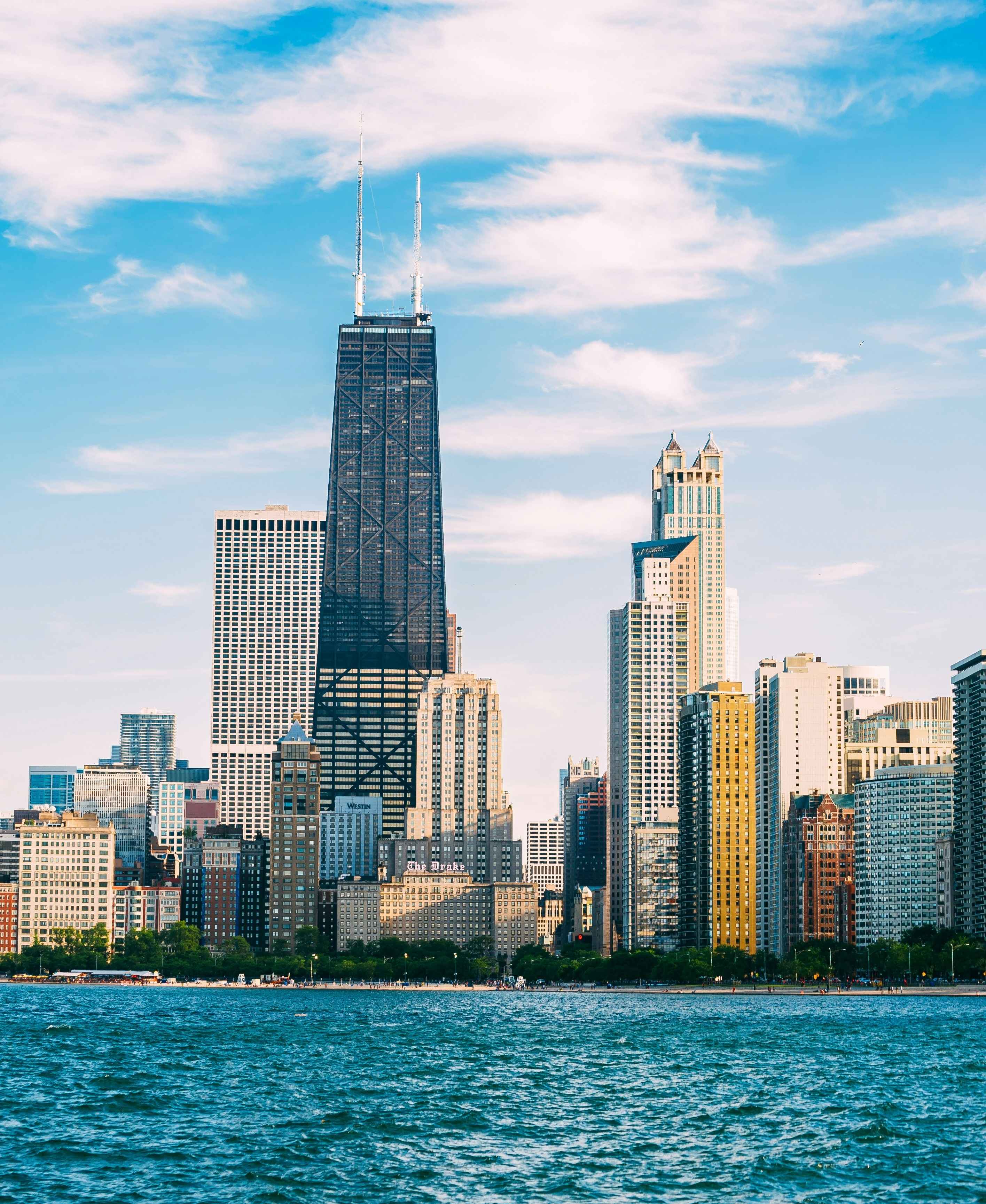 Chicago lakefront skyline — John Hancock Center over Streeterville